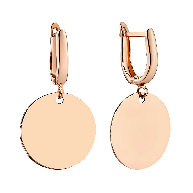 серьги подвески круглые