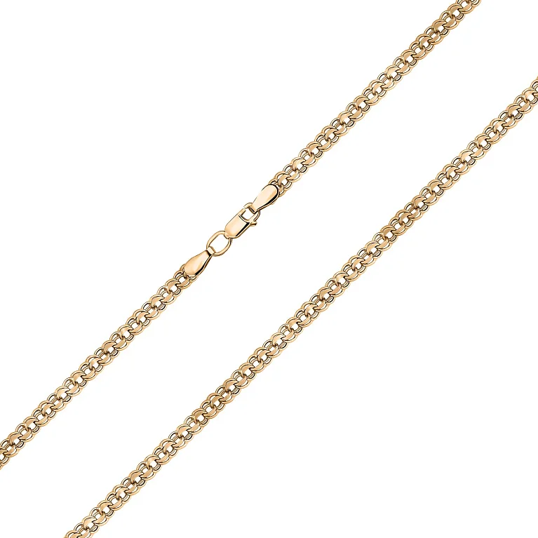 Ланцюжок у плетінні бісмарк з червоного золота - 2211034