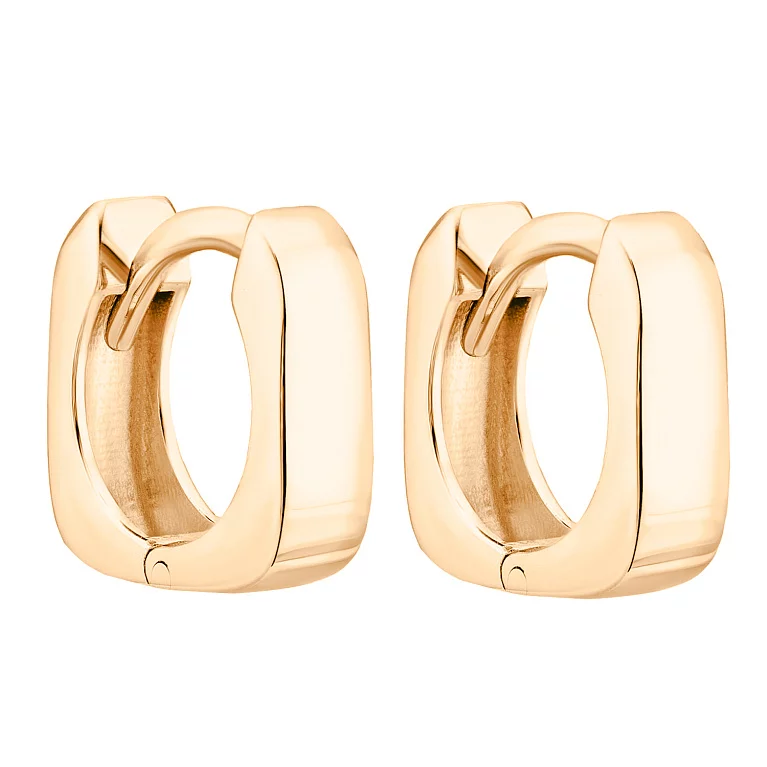 Широкие серьги-кольца из красного золота. Артикул 109974/10: цена, отзывы, фото – купить в интернет-магазине AURUM