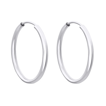 Серьги-кольца из серебра - 1545961