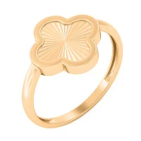 Кольцо из красного золота "Клевер" - 2044399