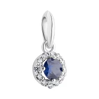 Підвіс із білого золота з сапфіром і діамантами - 2135792