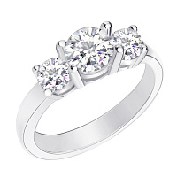 Кольцо из серебра с цирконием. Артикул 7501/4175: цена, отзывы, фото – купить в интернет-магазине AURUM