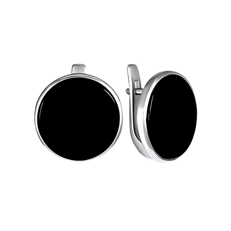 Сережки зі срібла Коло з авантюрином. Артикул 7502/1226/1: ціна, відгуки, фото – купити в інтернет-магазині AURUM