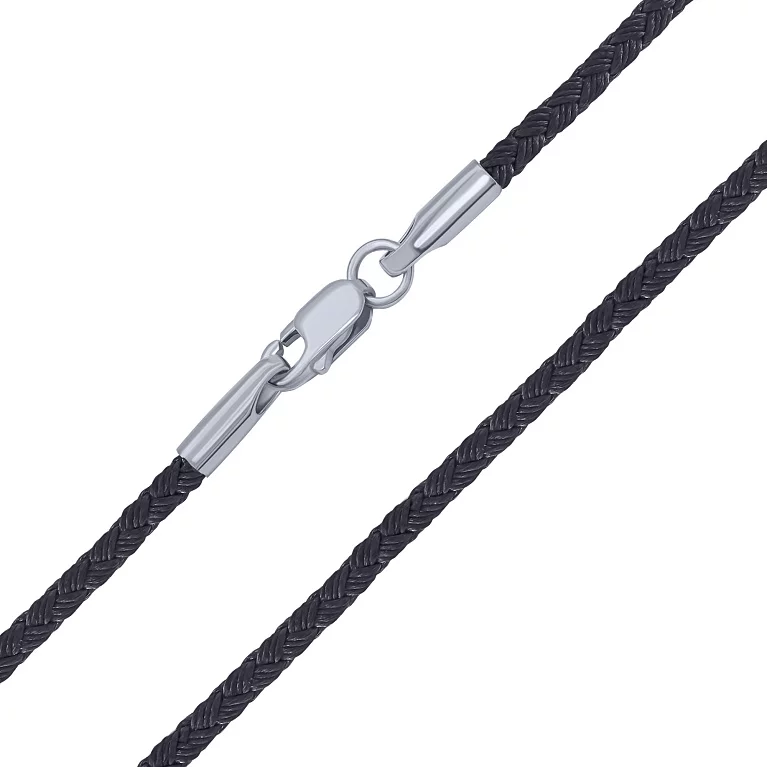 Вощеный шнурок с серебром. Артикул 7307/60025_2/44: цена, отзывы, фото – купить в интернет-магазине AURUM