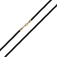 Ювелірний шнурок із замком з червоного золота із чорнінням - 637486