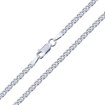 Серебряный браслет плетение птичий глаз - 2227161