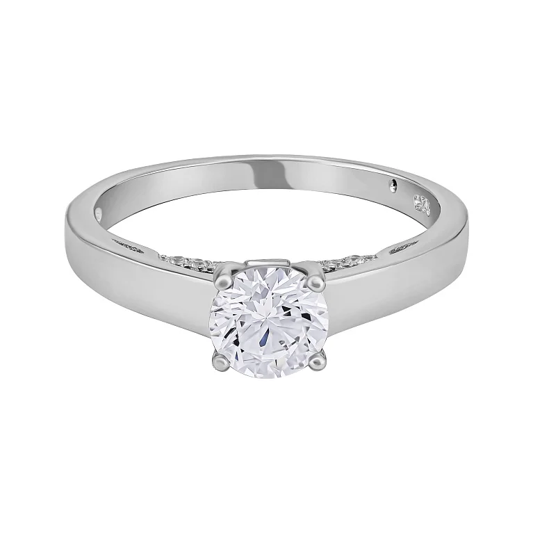 Серебряное кольцо с фианитами - 1968086