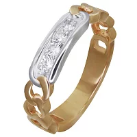Перстень золотой с цирконием. Артикул КП003: цена, отзывы, фото – купить в интернет-магазине AURUM