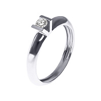 Золотое кольцо с бриллиантом. Артикул К1841б: цена, отзывы, фото – купить в интернет-магазине AURUM