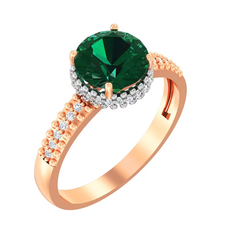 Золотое кольцо с кварцем и фианитами. Артикул 141100Пз: цена, отзывы, фото – купить в интернет-магазине AURUM