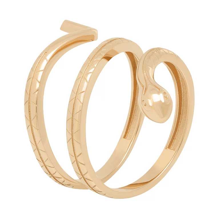 Кольцо из красного золота "Змея". Артикул 215193701: цена, отзывы, фото – купить в интернет-магазине AURUM