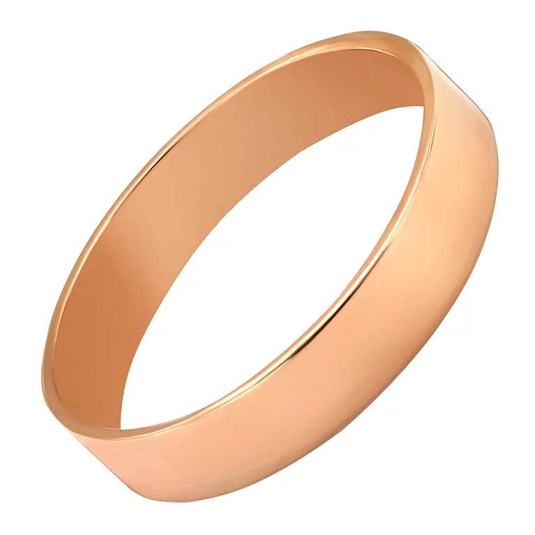 Обручальное кольцо американка из красного золота. Артикул 340044: цена, отзывы, фото – купить в интернет-магазине AURUM