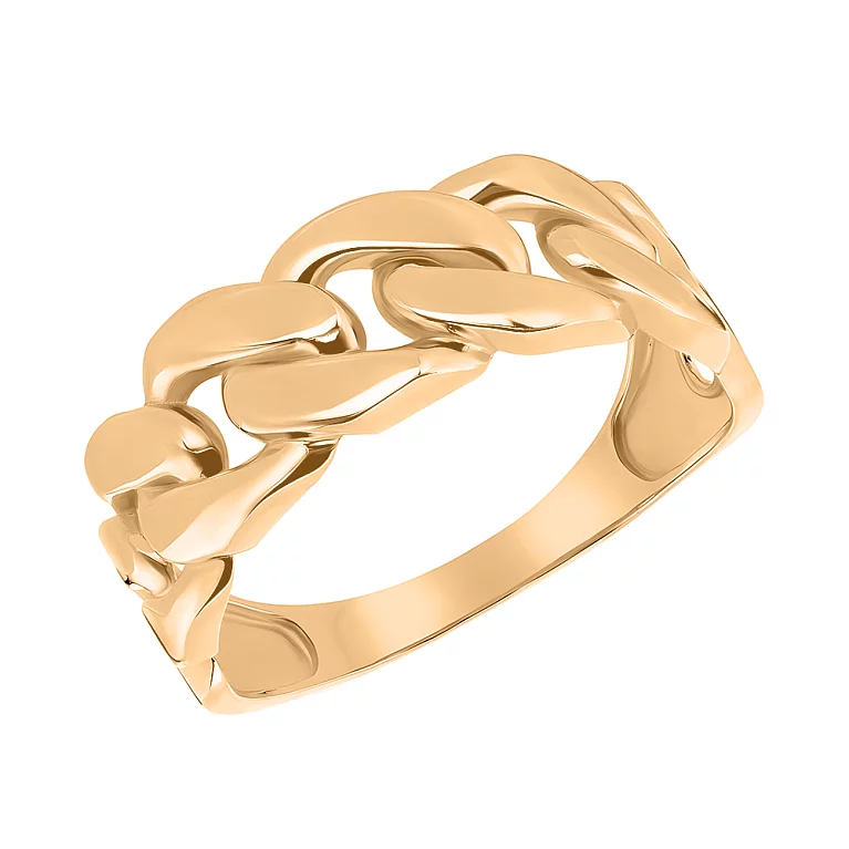 Кольцо из красного золота в форме цепочки. Артикул 155218: цена, отзывы, фото – купить в интернет-магазине AURUM