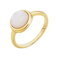 Серебряное кольцо с перламутром с желтым родированием - 2055123