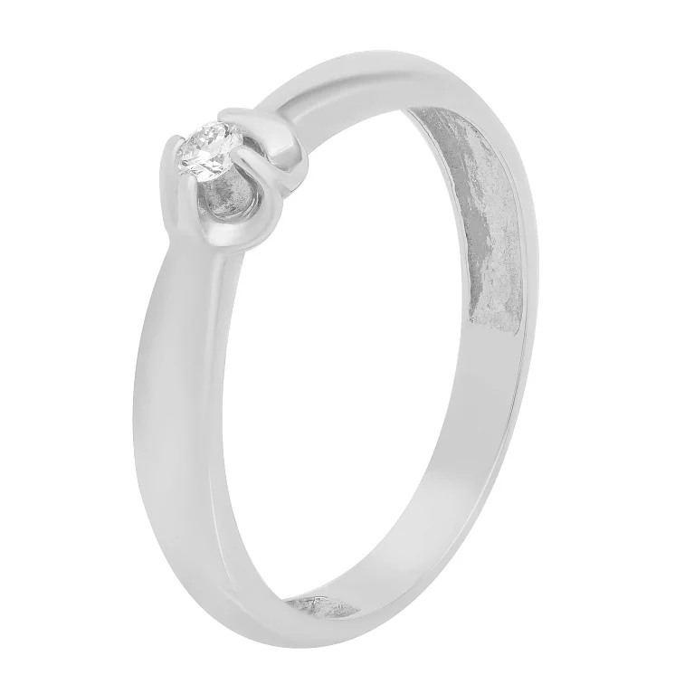 Золотое помолвочное кольцо с бриллиантом. Артикул 1184/1б: цена, отзывы, фото – купить в интернет-магазине AURUM