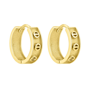 Серьги-кольца из желтого золота  - 2258030