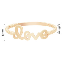 Кольцо "love" из красного золота - 1735974