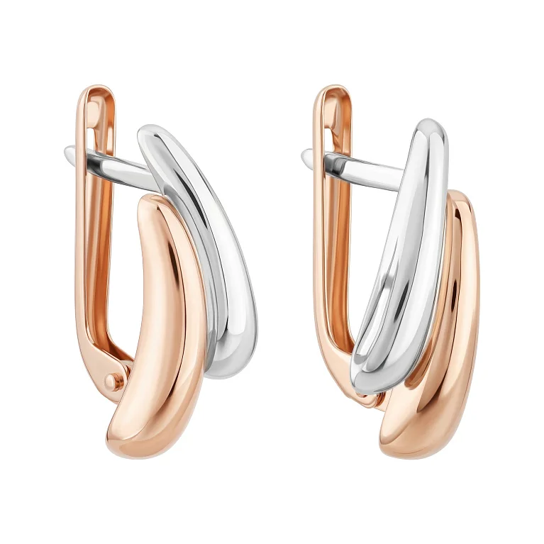 Серьги из комбинированного золота  - 2210741