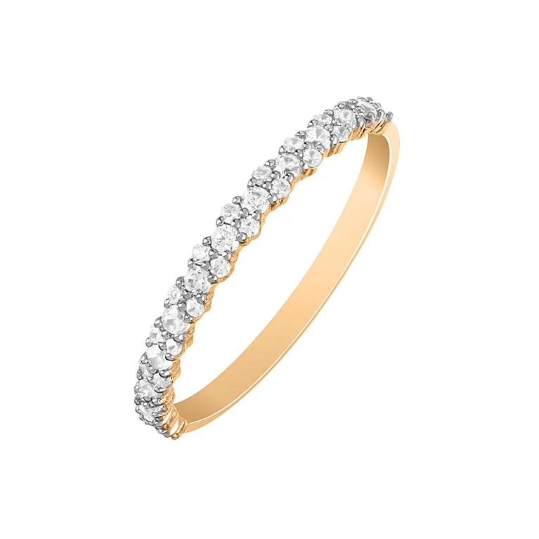 Тонкое кольцо из красного золота с бриллиантами. Артикул 1192053201: цена, отзывы, фото – купить в интернет-магазине AURUM