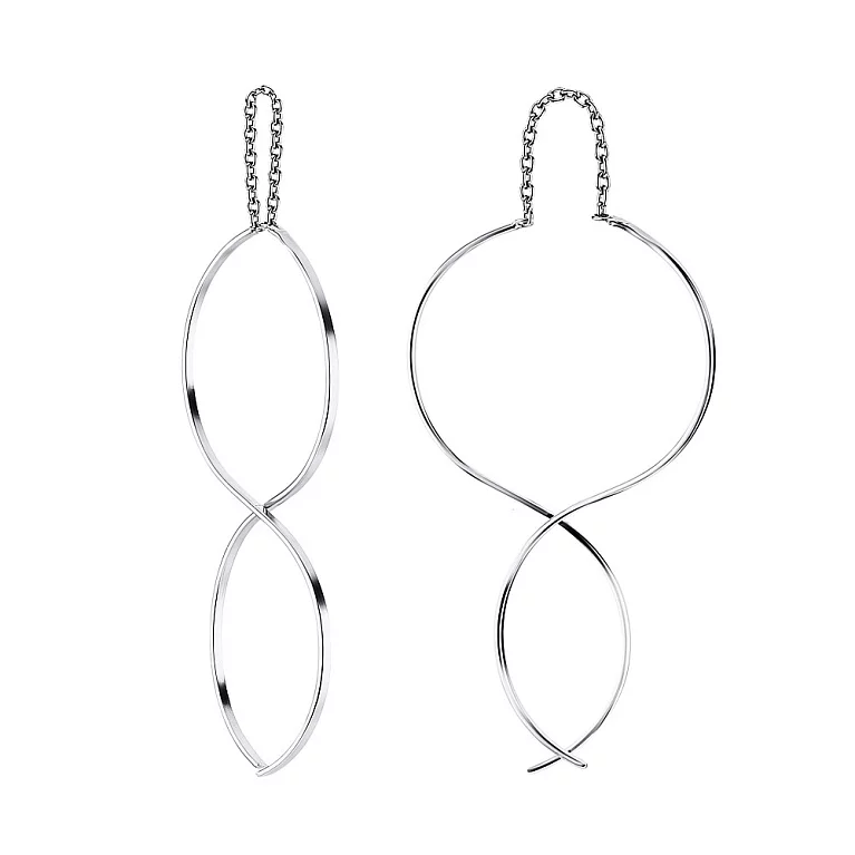 Сережки-протяжки срібні. Артикул 7502/3280: ціна, відгуки, фото – купити в інтернет-магазині AURUM