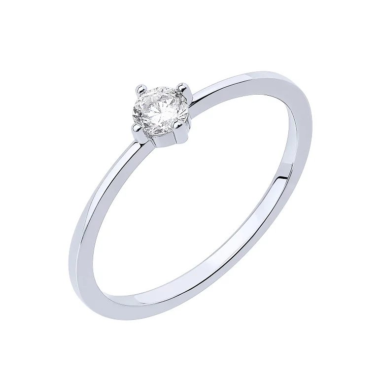 Кольцо из серебра с фианитом - 2205780