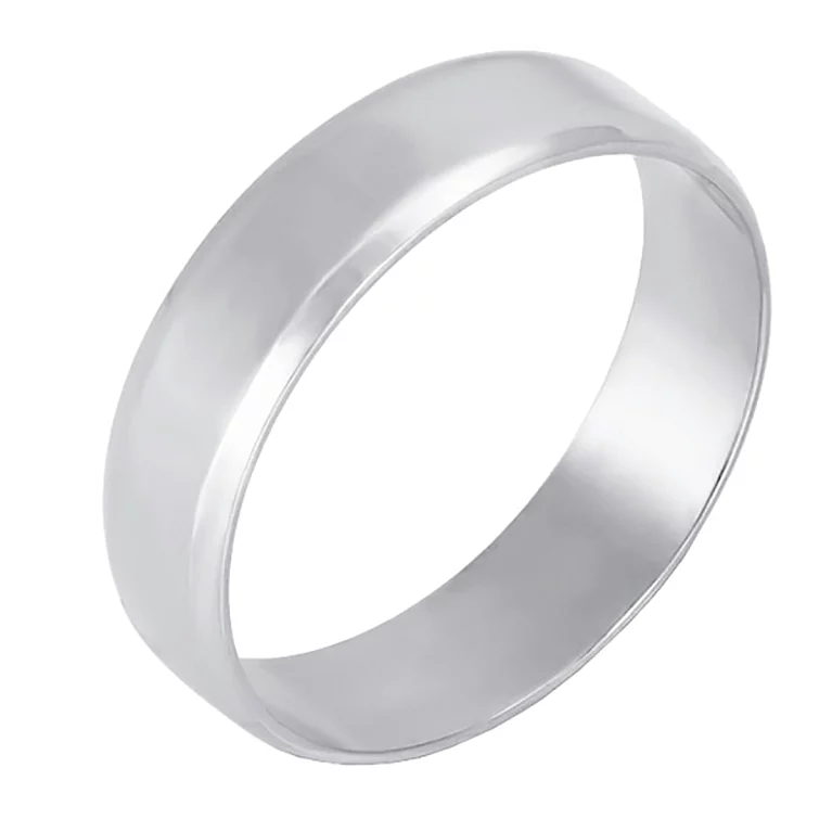 Обручальное кольцо американка с фаской из белого золота. Артикул 239225б: цена, отзывы, фото – купить в интернет-магазине AURUM