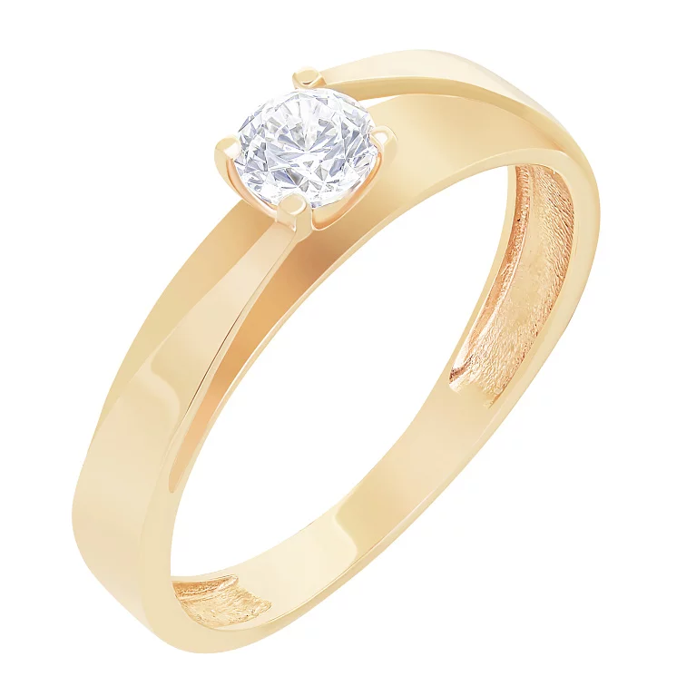 Золотое кольцо с фианитом. Артикул 110215501: цена, отзывы, фото – купить в интернет-магазине AURUM