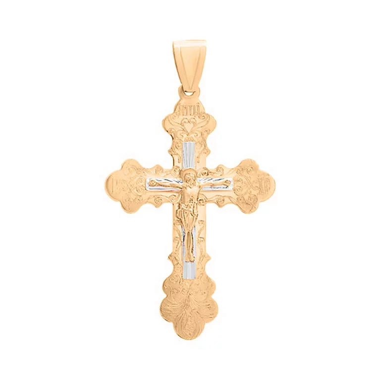 Золотий хрест із розп'яттям. Артикул 525501р: ціна, відгуки, фото – купити в інтернет-магазині AURUM