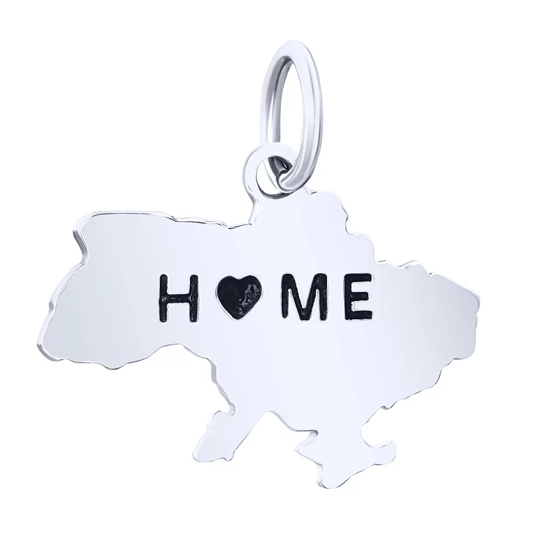 Срібний підвіс "Home". Артикул 7503/П2/3004: ціна, відгуки, фото – купити в інтернет-магазині AURUM