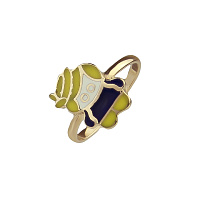 Кольцо из красного золота с эмалью. Артикул MN-04R: цена, отзывы, фото – купить в интернет-магазине AURUM