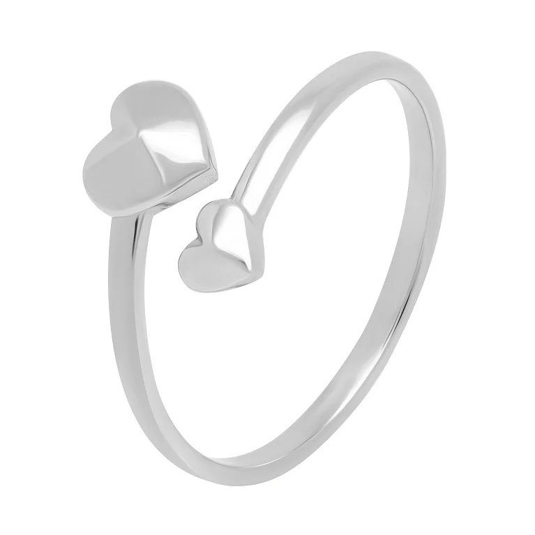 Золотое незамкнутое кольцо "Сердечка". Артикул 1010526102: цена, отзывы, фото – купить в интернет-магазине AURUM