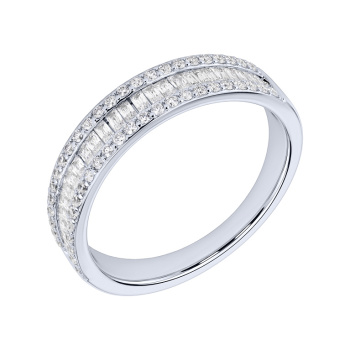 Серебряное кольцо с фианитами - 2187015