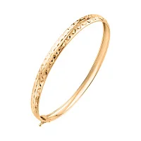 Жесткий браслет из красного золота с алмазной гранью - 1788080