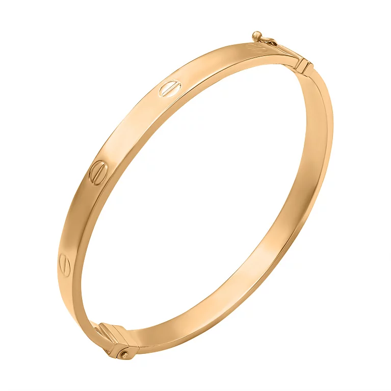 Жесткий браслет в красном золоте "Love". Артикул 2057147-1: цена, отзывы, фото – купить в интернет-магазине AURUM
