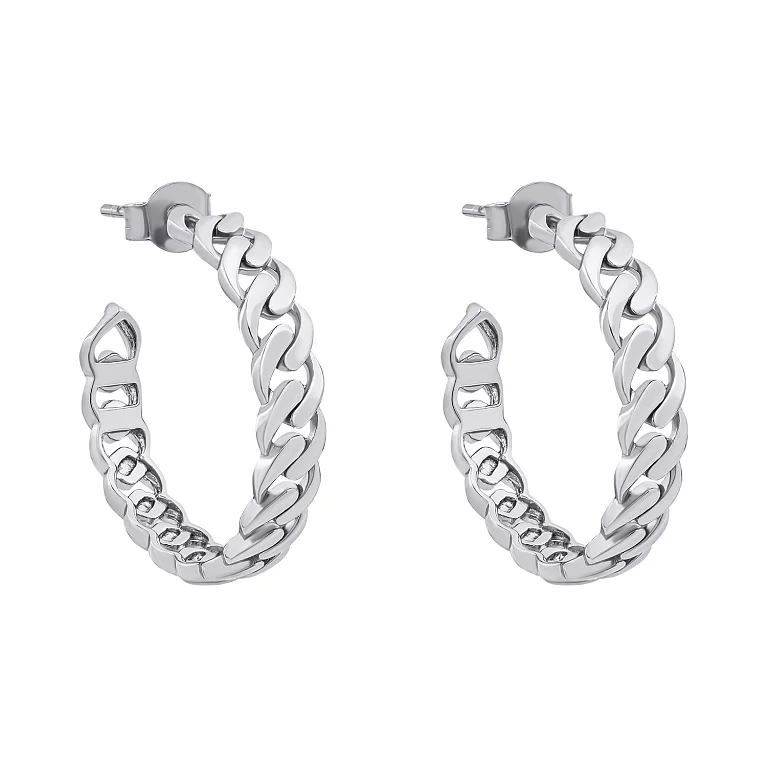 Сережки-гвоздики "Ланки" срібні. Артикул 7518/6272: ціна, відгуки, фото – купити в інтернет-магазині AURUM