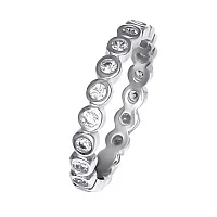 Серебряное кольцо с фианитом - 967273