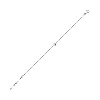 Серебряный браслет с цирконием Панцирное плетение. Артикул 7509/3655: цена, отзывы, фото – купить в интернет-магазине AURUM