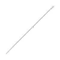 Серебряный браслет с цирконием Панцирное плетение. Артикул 7509/3655: цена, отзывы, фото – купить в интернет-магазине AURUM
