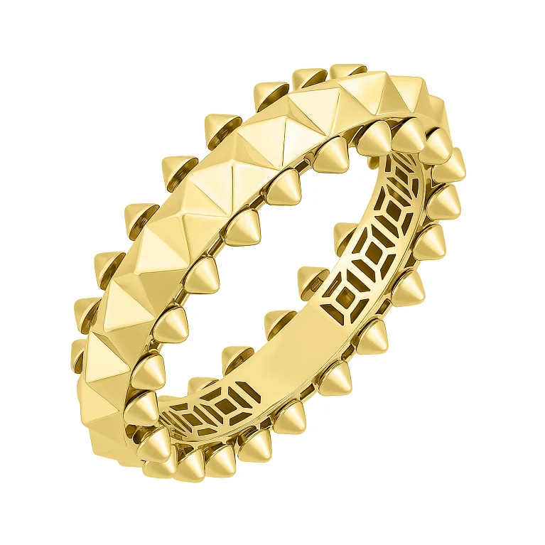 Каблучка у жовтому золоті "Clash" - 2139511