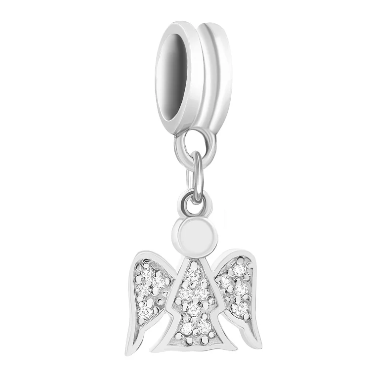 Серебряная подвеска "Ангел" с фианитами. Артикул 7503/859-р: цена, отзывы, фото – купить в интернет-магазине AURUM
