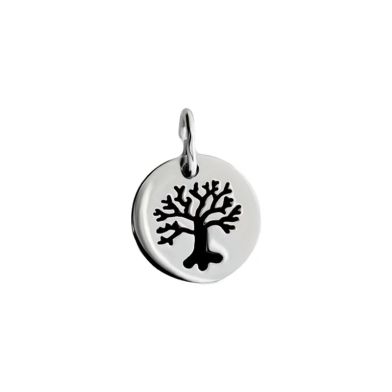 Підвіска срібна "Дерево" з емаллю. Артикул 7503/П2Ч/1034: ціна, відгуки, фото – купити в інтернет-магазині AURUM