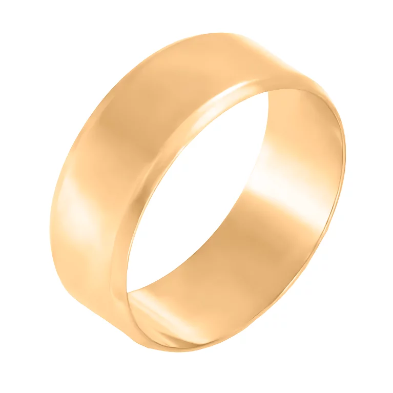 Обручальное кольцо модели американка из красного золота. Артикул 1007: цена, отзывы, фото – купить в интернет-магазине AURUM