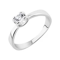 Кольцо из белого золота с бриллиантом - 2135818