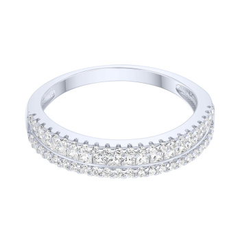Кольцо из серебра с фианитами - 2279877