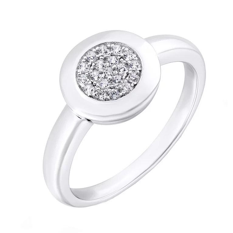 Кольцо серебряное с россыпью фианитов. Артикул 7501/4354: цена, отзывы, фото – купить в интернет-магазине AURUM