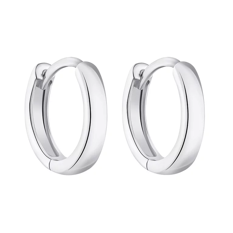 Серьги-кольца из серебра. Артикул 7502/3825/10: цена, отзывы, фото – купить в интернет-магазине AURUM