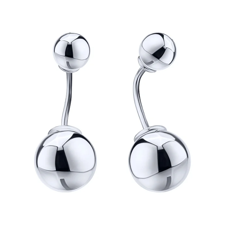 Срібні сережки-джекети - 2167798