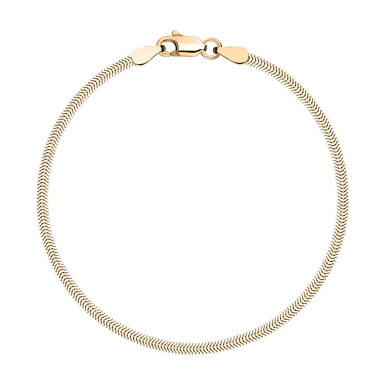 Браслет из красного золота плетение снейк - 2167170