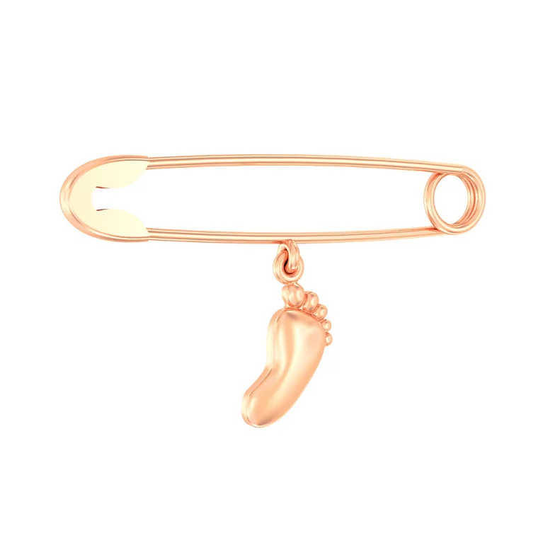 Булавка из красного золота с подвеской Ножка. Артикул 360033: цена, отзывы, фото – купить в интернет-магазине AURUM